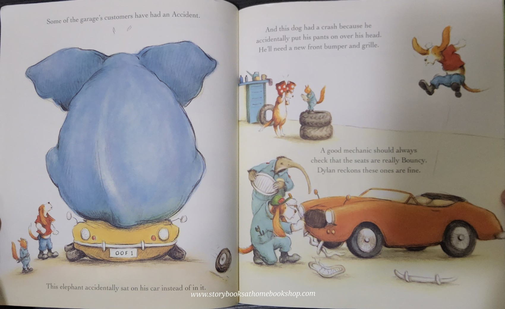 หนังสือนิทานปกอ่อน** 🍅🍅A DAY WITH THE ANIMAL MECHANICS BY SHARON RENTTA