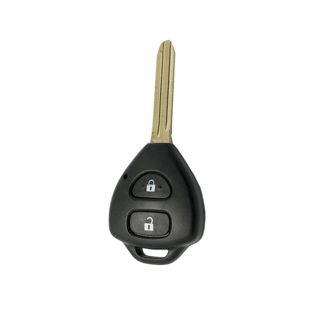 กรอบรีโมตโตโยต้า 2 ปุ่ม ก้านตรง สำหรับรุ่น Camry/Corolla/Hilux/Tarago/Prado