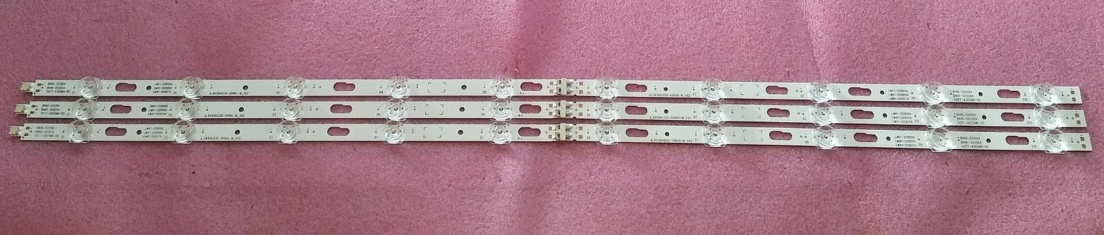 หลอดแบล็คไลท์ SAMSUNG(ซัมซุง) หลอดใหม่โรงงาน รุ่นUA43TU7000KXMR UA43TU7000KXXT UA43TU8000KXXT UA43TU8100KXXT UA43AU7700KXXT