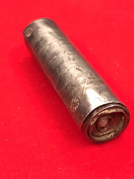 ตะกรุดเงิน จารมือหลวงปู่ครูบาชัยยะวงศา วัดพระพุทธบาทห้วยต้ม จ.ลำพูน