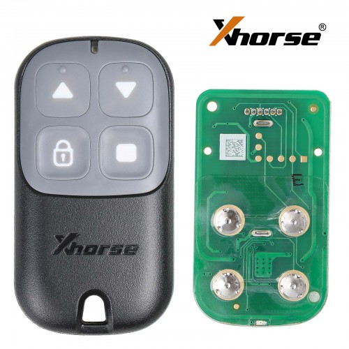 Xhorse VVDI รีโมต ประตูโรงรถสีดำ 4 ปุ่ม XKXH03EN