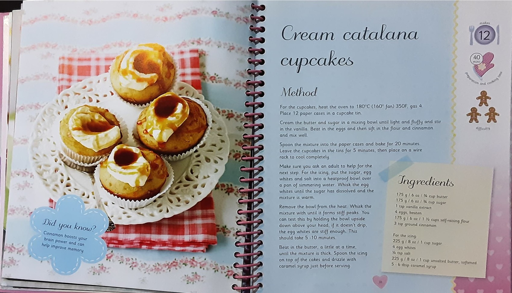 Cookery Book หนังสือกิจกรรม ทำอาหาร ภาษาอังกฤษ 🍅🍓Cupcake Book for Girls/Used สภาพ 80-90%