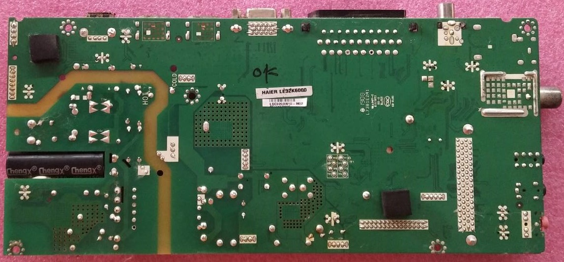 วันบอร์ดทีวีไฮเออร์ HAIER ของแท้ถอดจากเครื่อง ใช้กับรุ่น LE32K6000 พาร์ท MS36631-ZC01-01 เวอร์ชั่นทีบาร์ LSC320AN10-H02