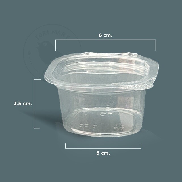 Toripac ถ้วยน้ำจิ้ม ฝาปิดในตัว 2 ออนซ์ (50ใบ/แพ็ค)