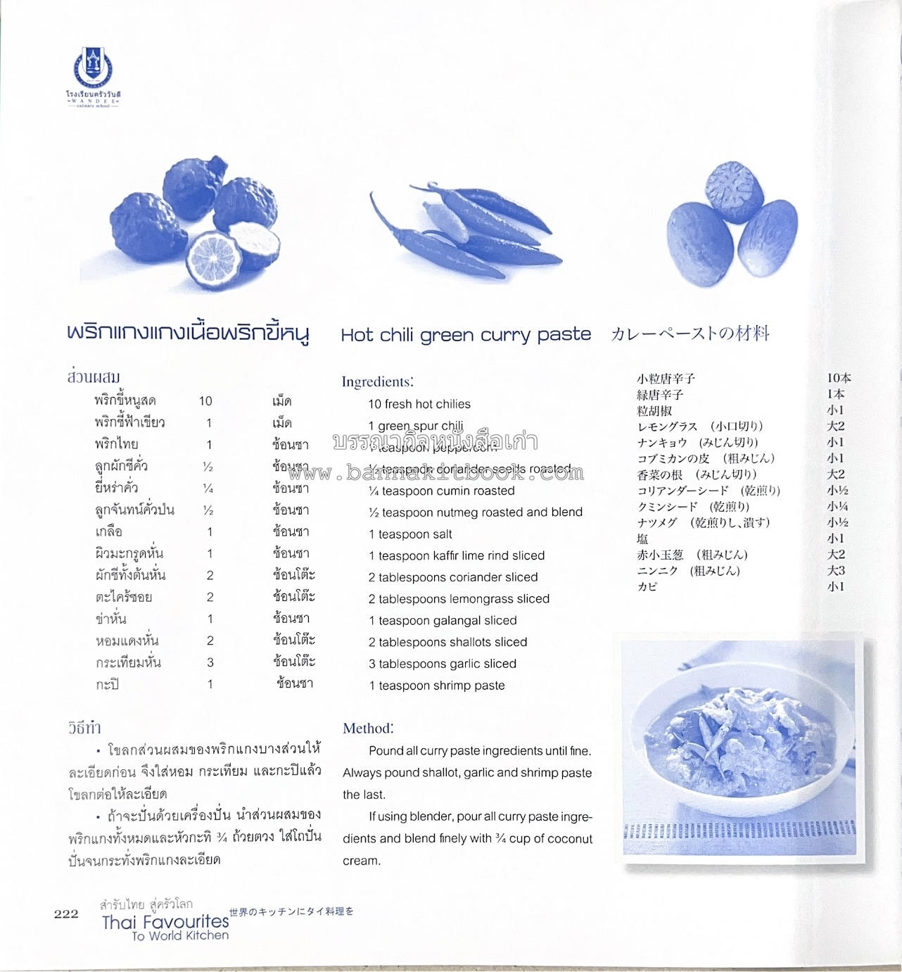 สำรับไทย สู่ครัวโลก (Thai Favourites To World Kitchen) โดย : อาจารย์วันดี ณ สงขลา โรงเรียนครัววันดี (พิมพ์ภาษาไทย อังกฤษ ญี่ปุ่น).