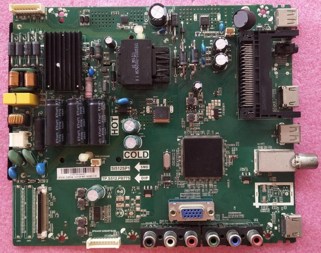 เมนบอร์ดทีวี ทีซีแอล TCL ของแท้ถอดจากเครื่อง รุ่น LED43D2920 พาร์ท TP.S512.PB775