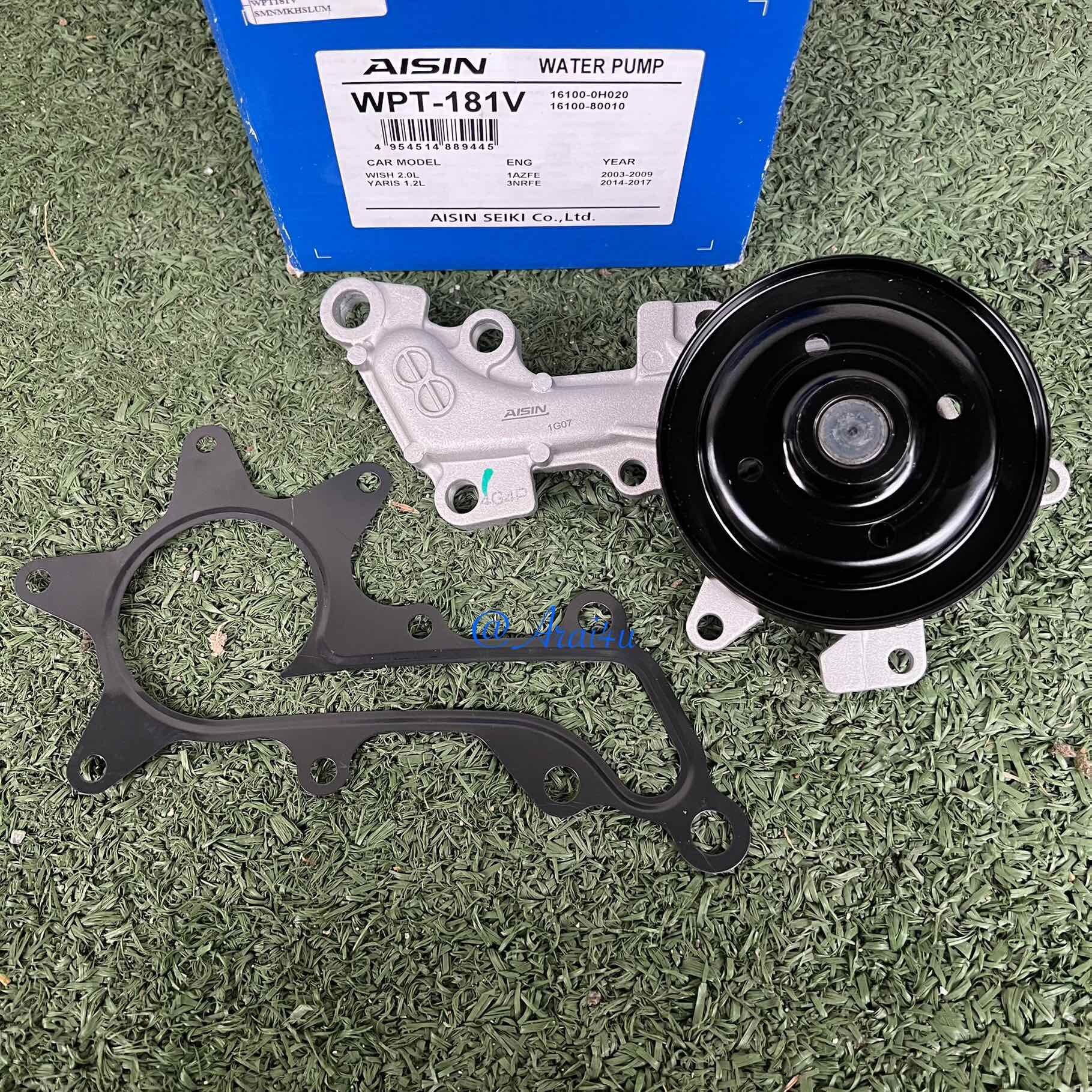 AISIN ปั้มน้ำ Toyota Yaris 1.2 3NR-FE ปี14-17 WPT-181V