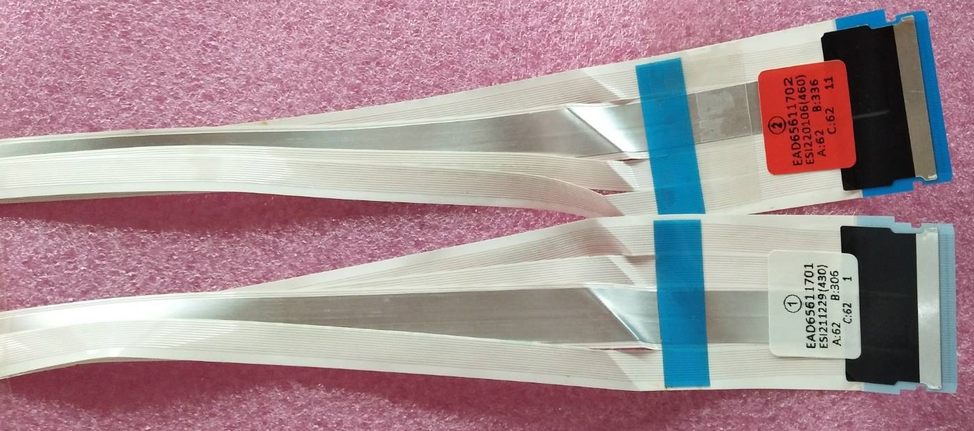 สายแพ LG (แอลจี)ของมือสองพร้อมใช้งาน พาร์ท EAD65611701+ EAD65611702 (พาร์ทแทน EAD64666101 EAD63788101 EAD63969908 EAD64666102)ใช้กับรุ่น ที่ระบุด้านล่าง