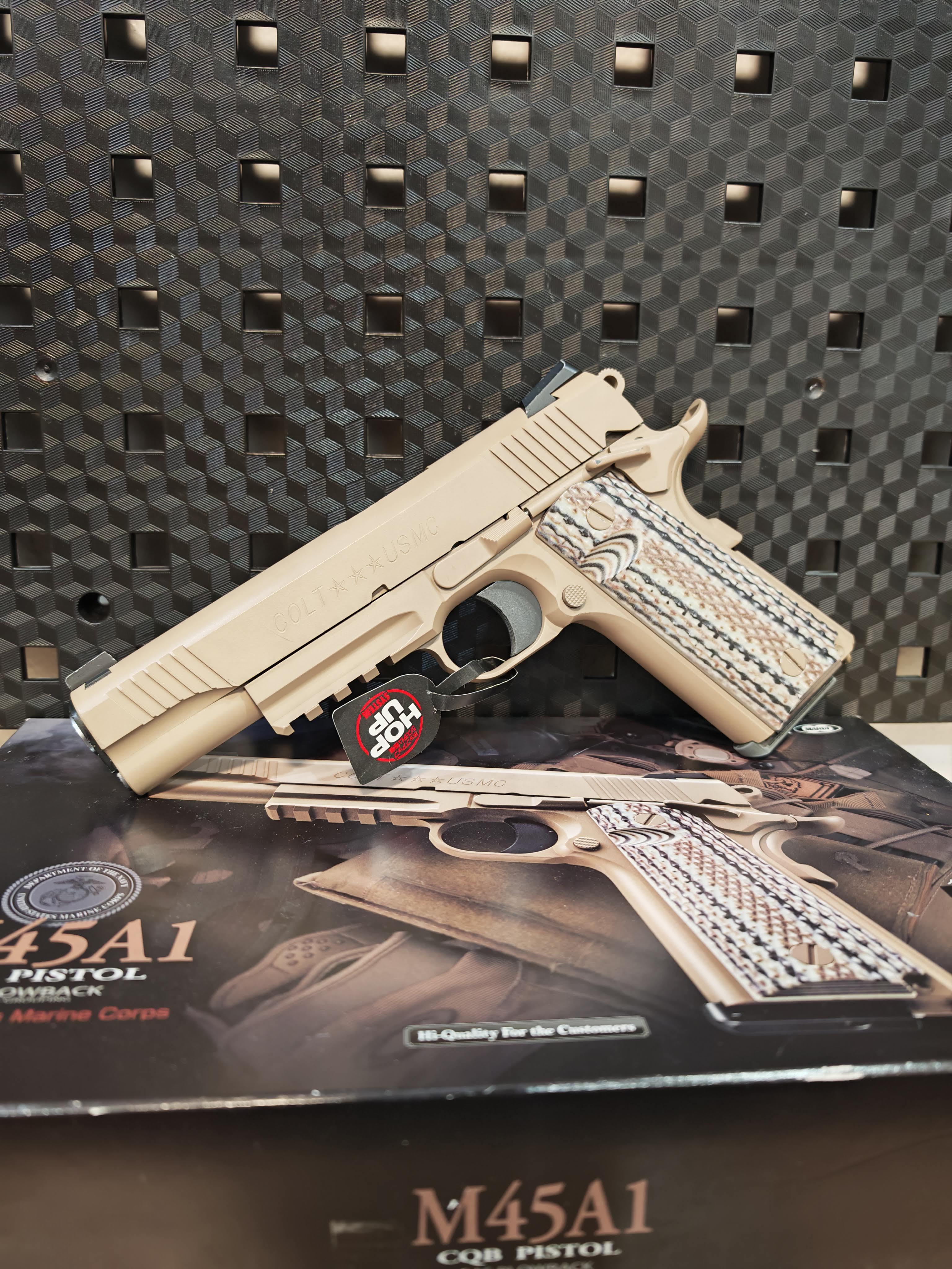 Tokyo Marui M45A1 สีทราย GBB BB Gun บีบีกัน แบบแก๊ส ปืนอัดลม มือสอง Airsoft Gun