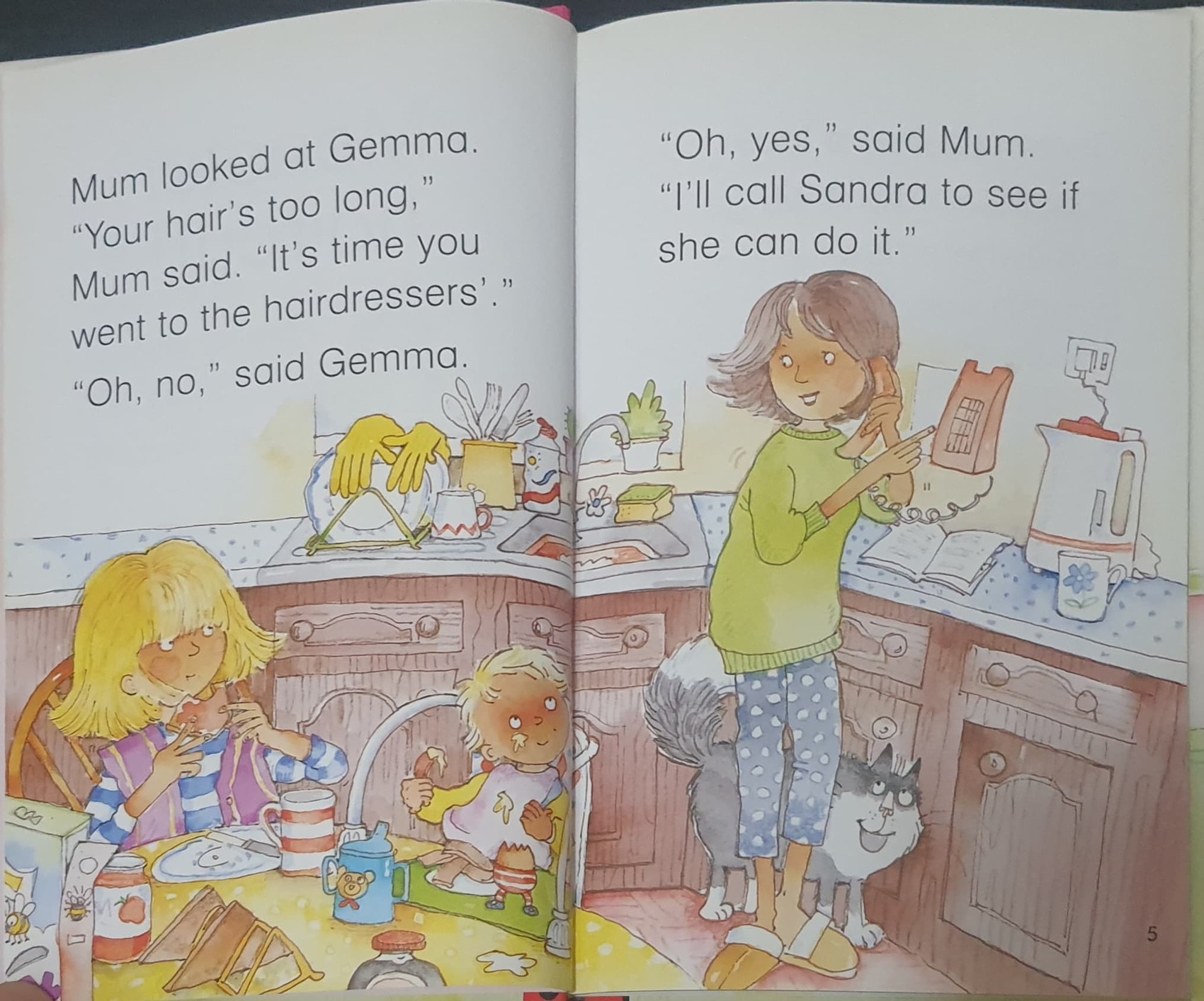 หนังสือนิทานปกแข็ง ** 🍅🍓READ WITH LADYBIRD:L2 BOOK 5 MONSTER HAIRCUT!