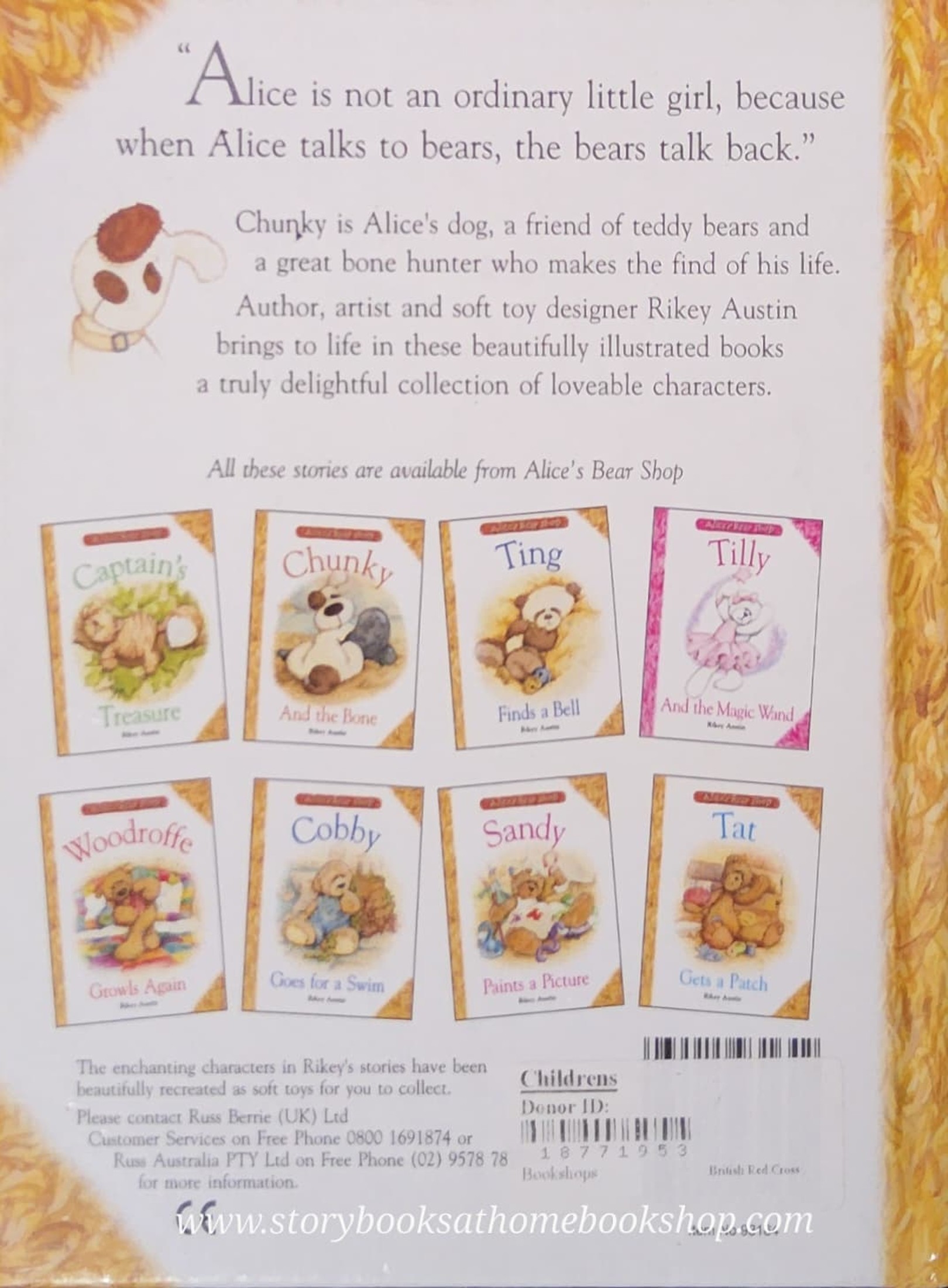 หนังสือนิทานปกแข็ง** ♥️ALICE'S BEAR SHOP: CHUNKY AND THE BONE BY RIKEY AUSTIN