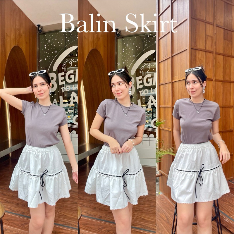 🎀Ribbon Skirt🎀 กระโปรงระบาย ดีเทลแต่งโบว์ลูกไม้น่ารักเพิ่มความคิ้ว 🌷