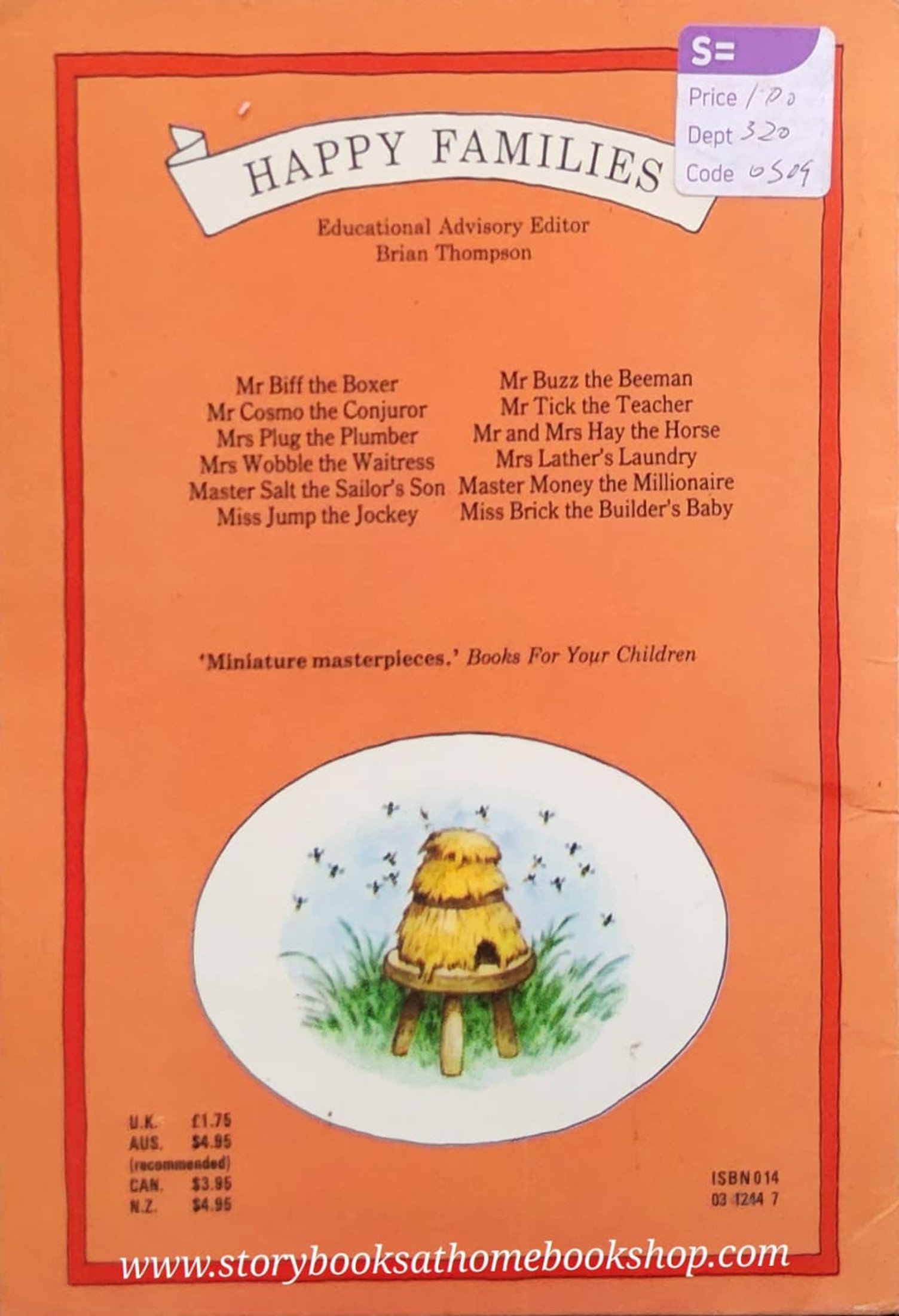 หนังสือนิทานปกอ่อน ** 🍅🍓HAPPY FAMILIES: MR BUZZ THE BEEMAN