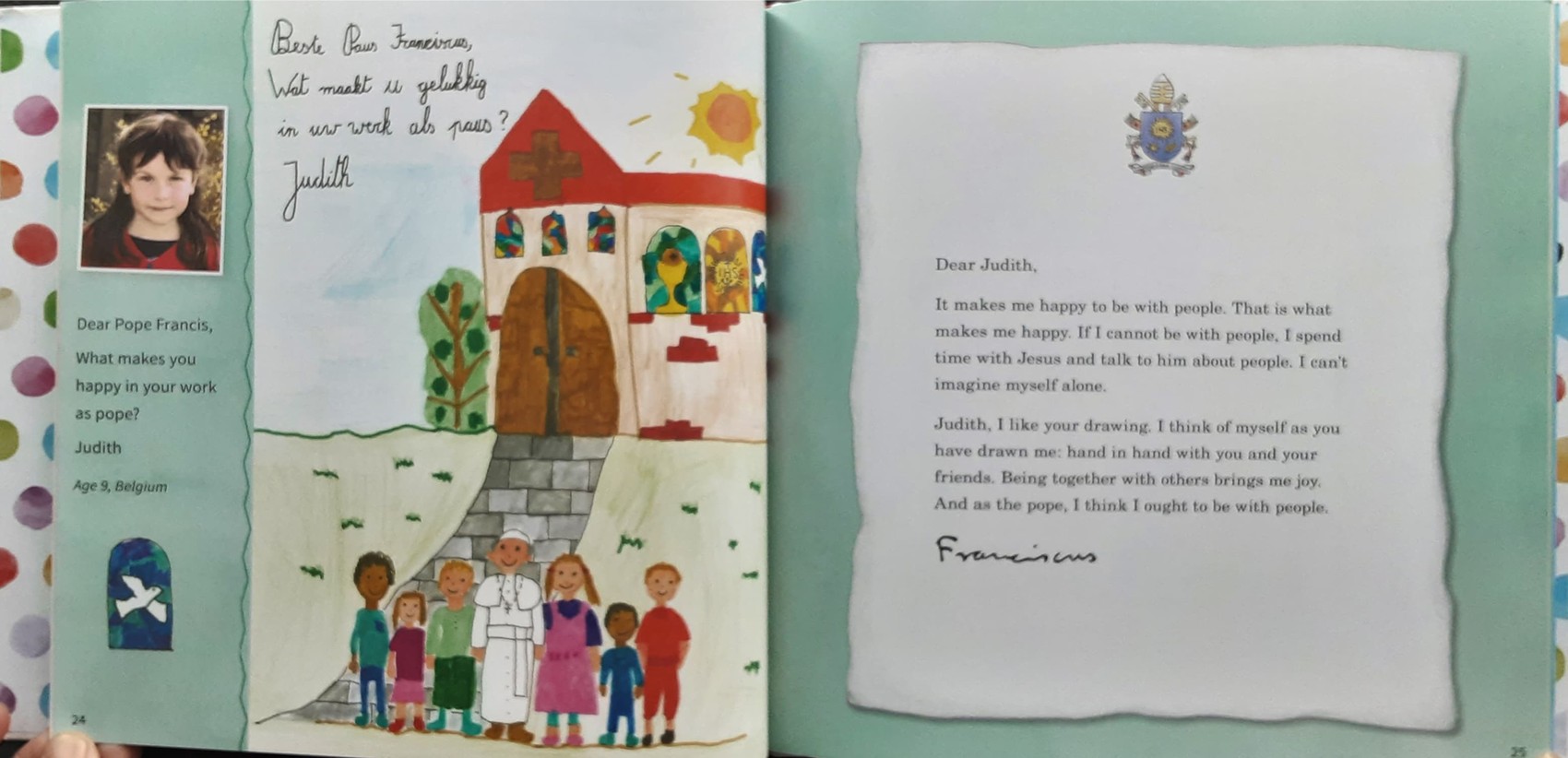 หนังสือนิทานปกแข็ง 🍅🍓Dear Pope Francis (The Pope Anserts Letters from Children Around the World)