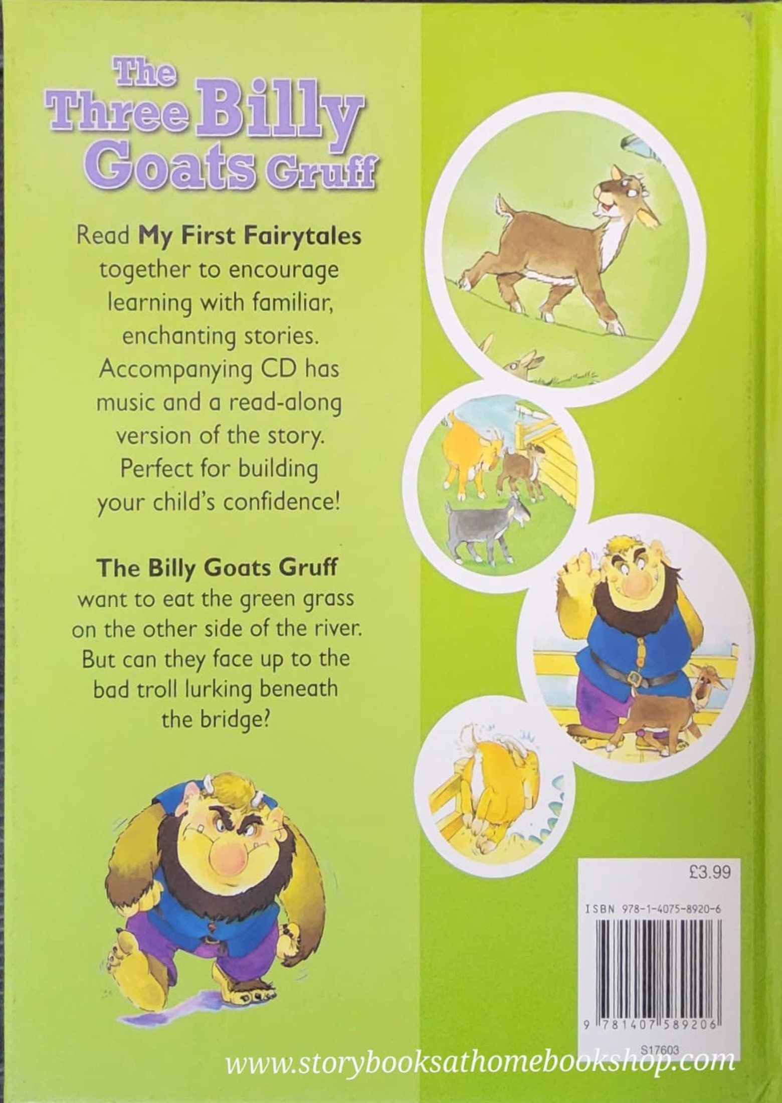 หนังสือนิทานปกแข็ง** 🍅🍅MY FIRST FAIRYTALES:THE THREE BILLY GOATS GRUFF WIH CD