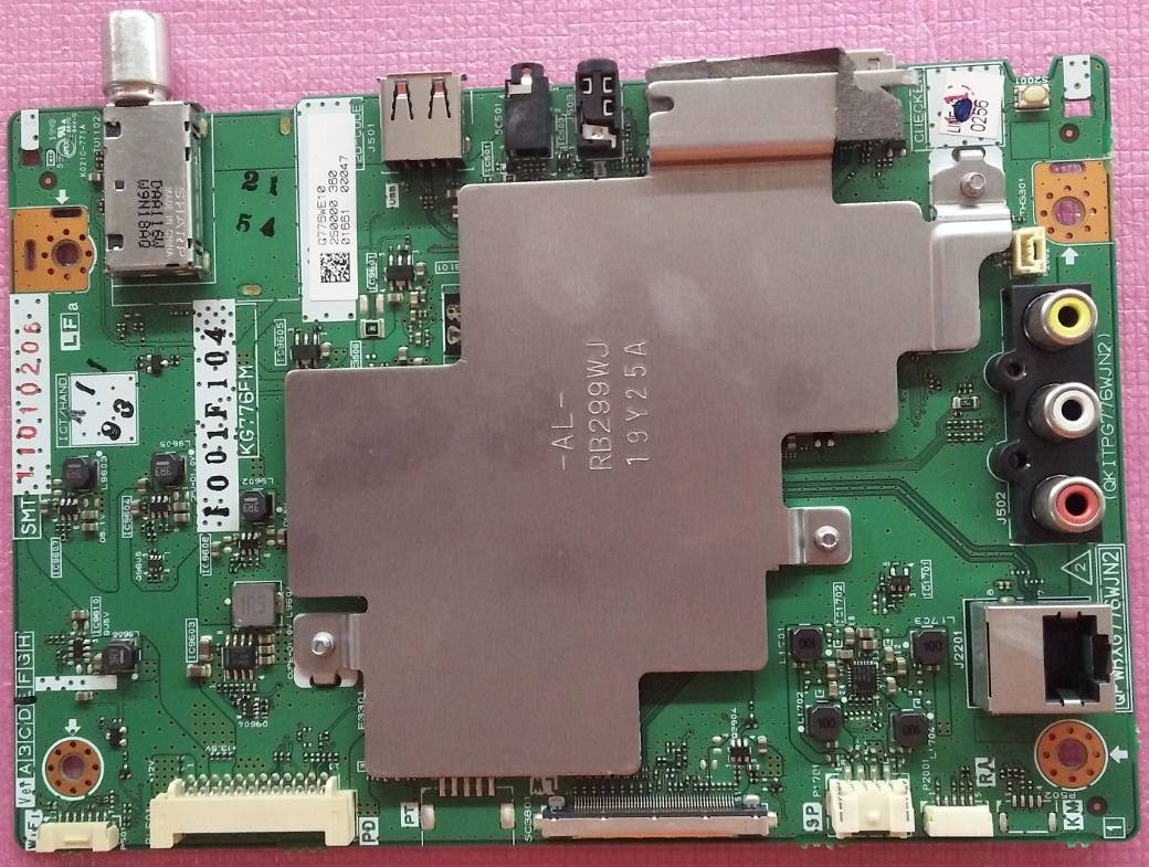 เมนบอร์ดทีวี ชาร์ป SHARP อะไหล่แท้/มือสองถอดจากเครื่องพร้อมใช้งาน ใช้กับรุ่น 4T-C50AH1X 4T-C50AH8X พาร์ท QPWBXG776WJN2