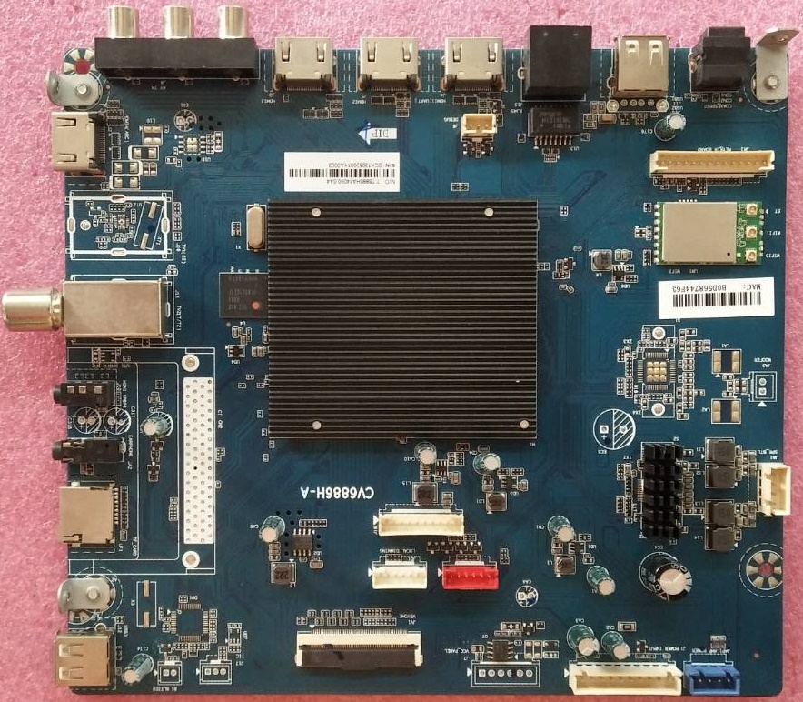 วันบอร์ดทีวีไฮเออร์ HAIER อะไหล่แท้มือสองพร้อมใช้งาน ใช้กับรุ่นLE50K8000UA LE50M9000 พาร์ทติดบอร์ดCV6886H-A ทีคอน CCPD-TC495-00 V3.0