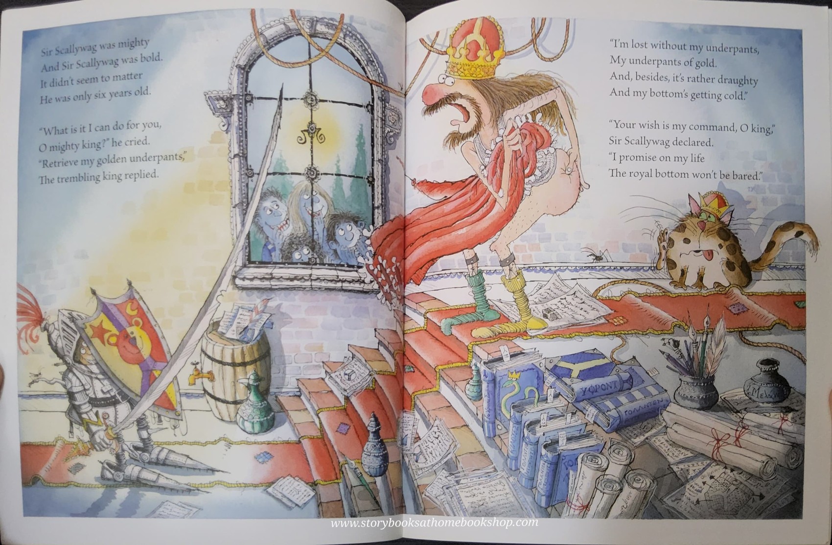 หนังสือนิทานปกอ่อน ** 🍅🍓 SIR SCALLYWAG AND THE GOLDEN UNDERPANTS BY GILES ANDREAE&KORKY PAUL