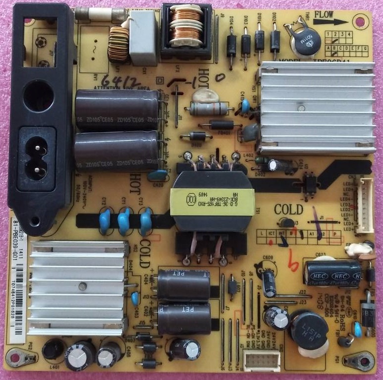 ซัพพลายทีวี ทีซีแอล TCL ของแท้ถอดจากเครื่อง ใช้กับรุ่น LED40B2600 พาร์ทIPE06R41