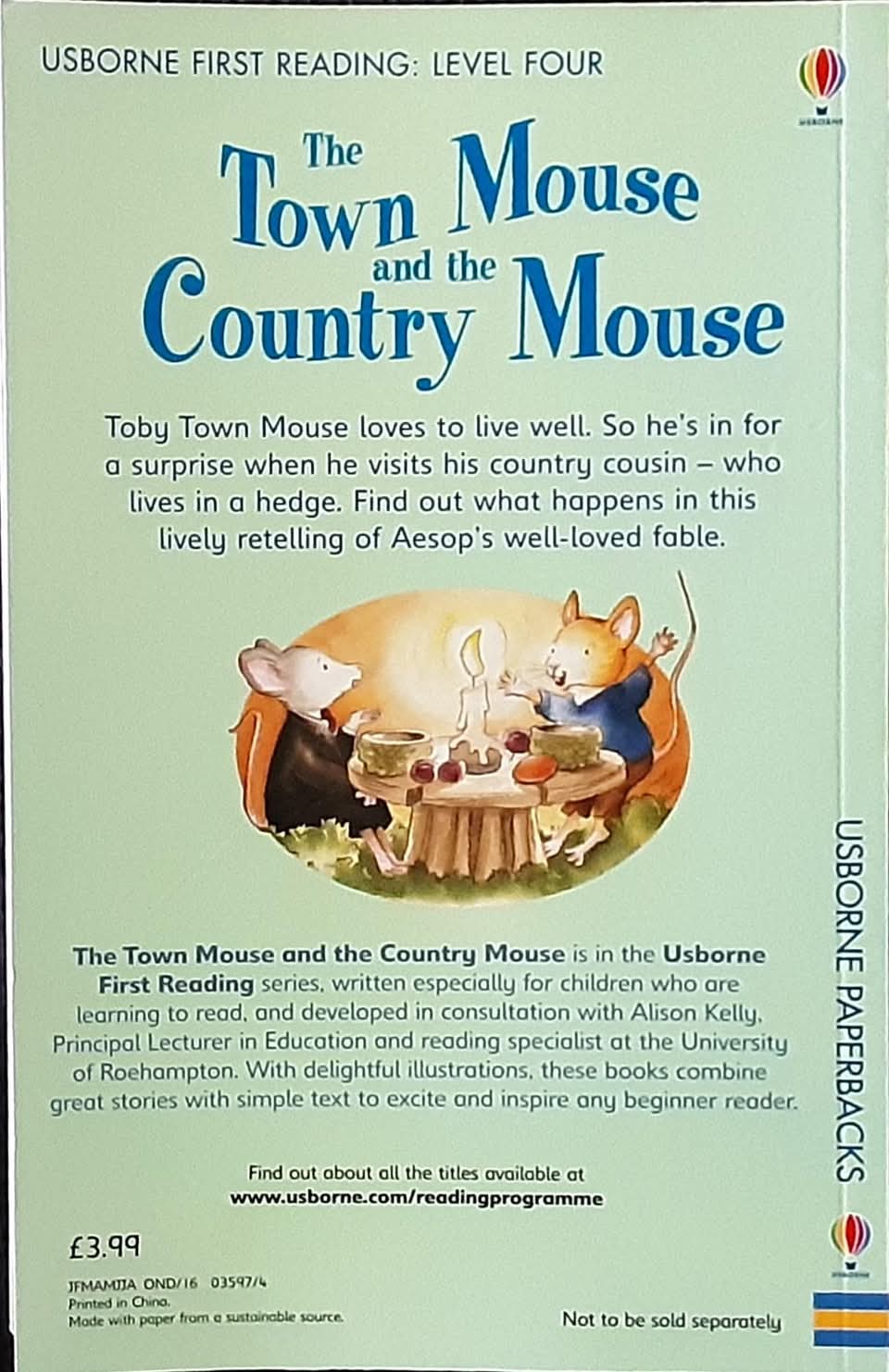 หนังสือนิทานปกอ่อน** 🍓🍅USBORNE FIRST READING:Town Mouse and The Country Mouse