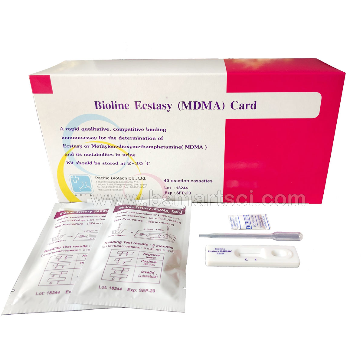 ชุดตรวจยาอี ชนิดตลับ Bioline Ecstasy - MDMA Card