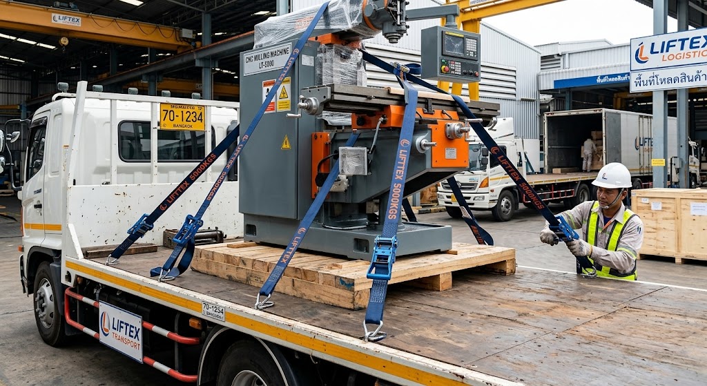 สายรัดสินค้า สายรัดก๊อกแก๊ก Ratchet Tie Down LIFTTEX สำหรับรถบรรทุกและงานขนส่ง