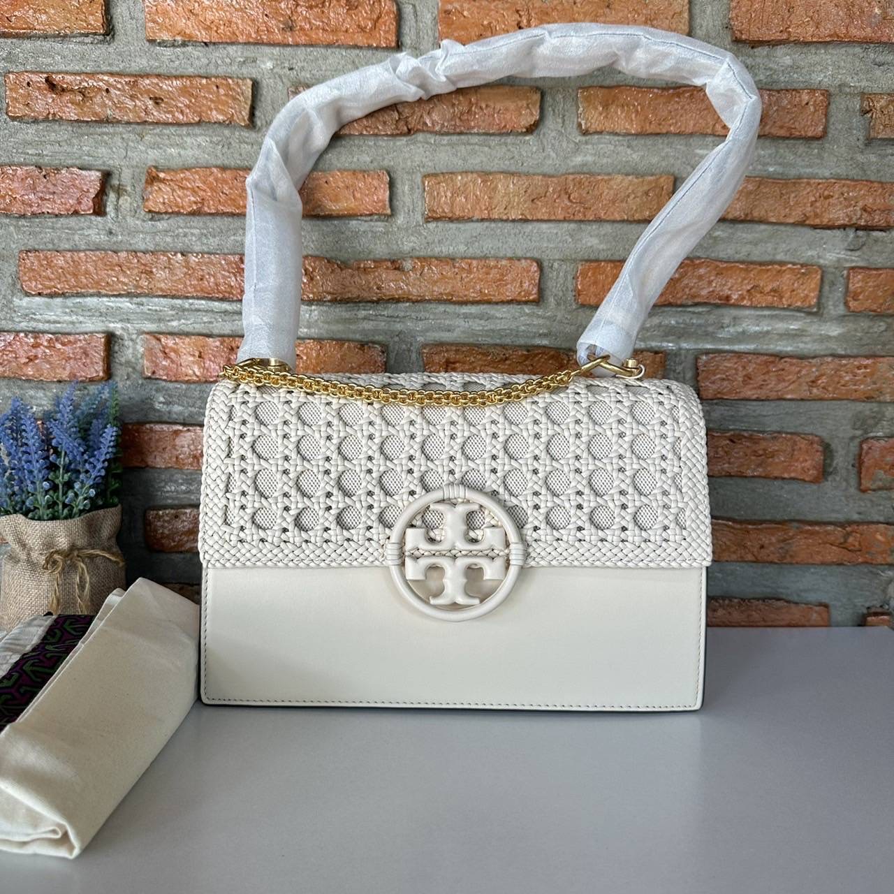 NEW TORYBURCH MILLER BASKETWEAVE SHOULDER BAG (shop)