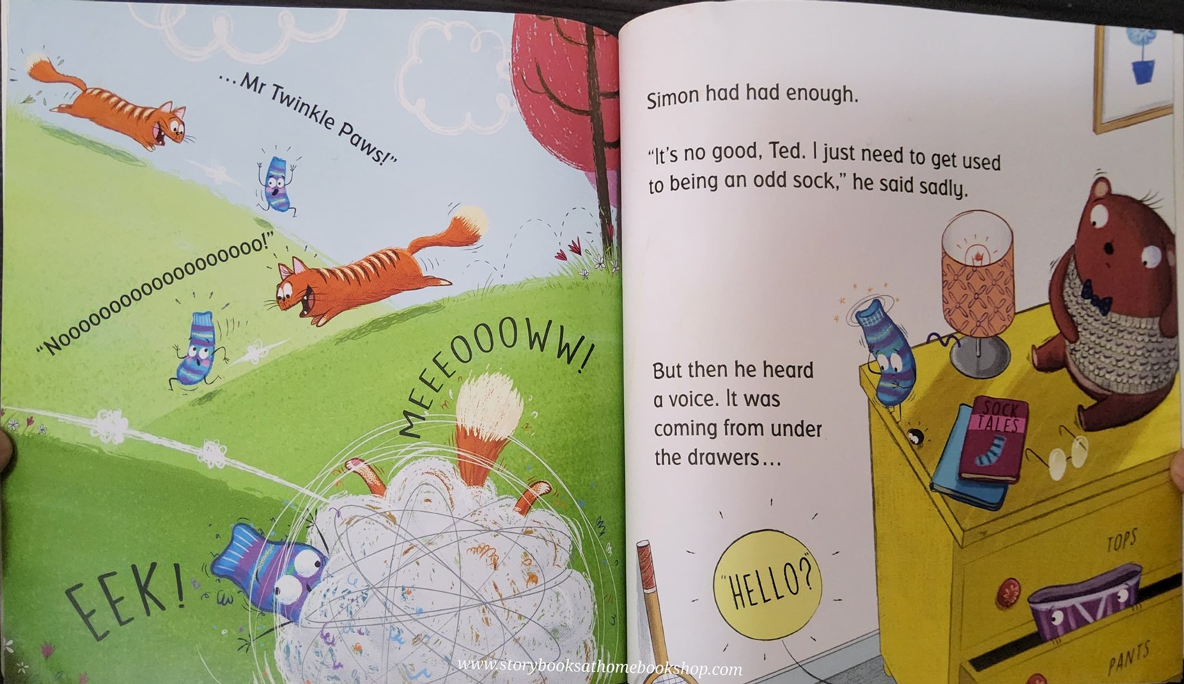 หนังสือนิทานปกอ่อน** 🍅🍅SIMON SOCK by Sue Hendra.Paul Linnet