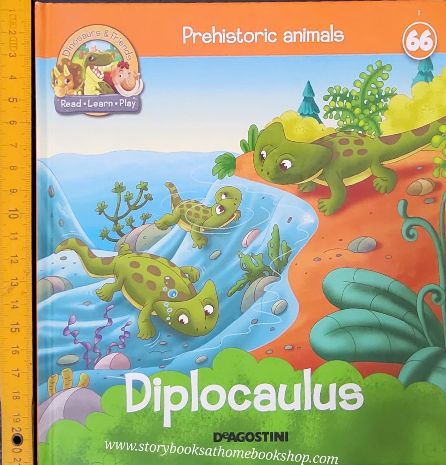 หนังสือนิทานปกแข็ง** 🍅🍓DINOSAURS&FRIENDS READ.LEARN.PLAY:PREHISTORIC ANIMALS:DIPLOCAULUS #66