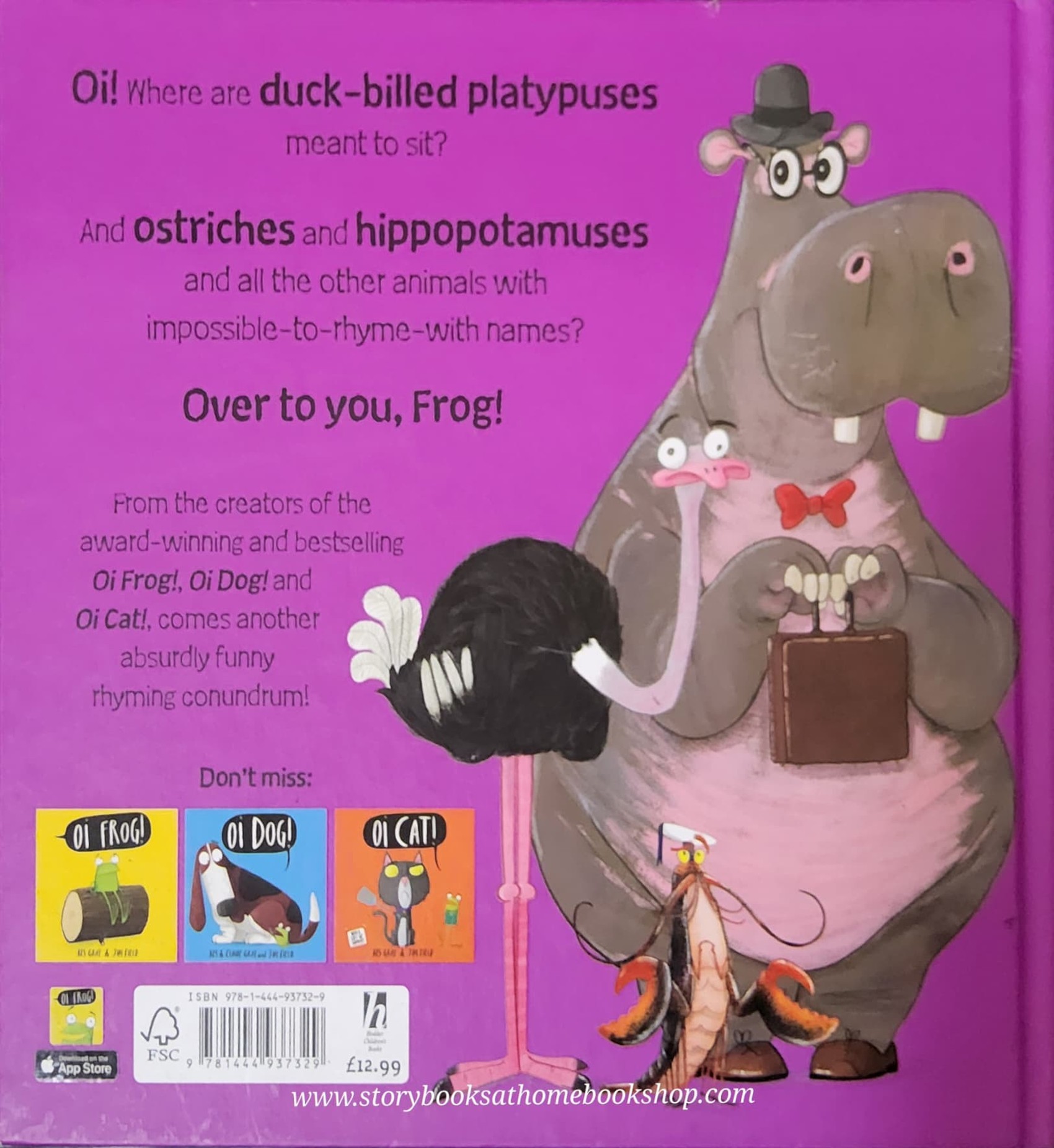 หนังสือนิทานปกแข็ง** 🍅🍓OI DUCK-BILLED PLATYPUS! BY KEY GRAY