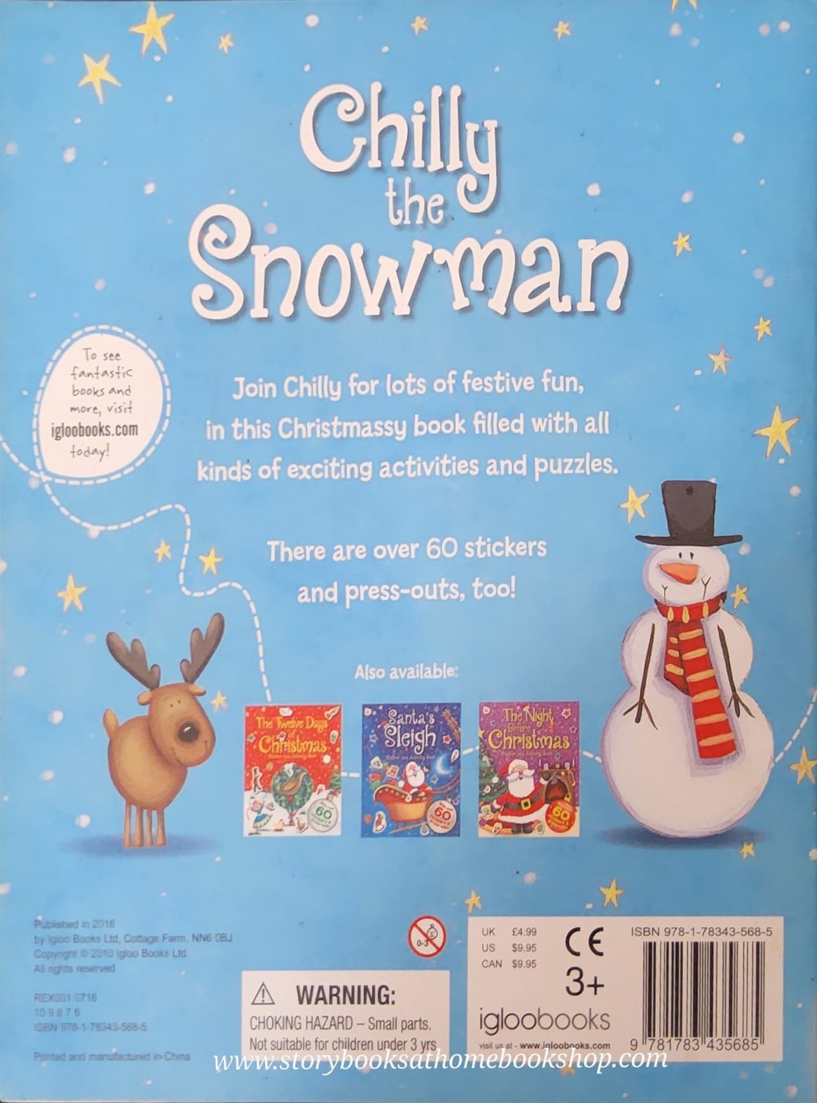 Activities Book** ðð CHILLY THE SNOWMAN STICKER&ACTIVITY FUN