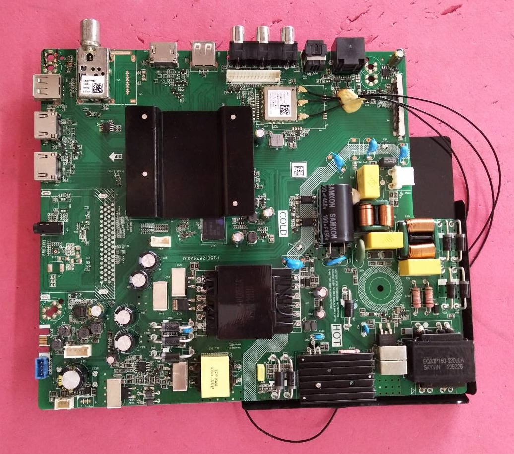 เมนบอร์ด Aconatic ของแท้ถอดจากเครื่อง รุ่น 55US200AN พาร์ทP150-2874V6.0 ทีคอน HV550QUBF70