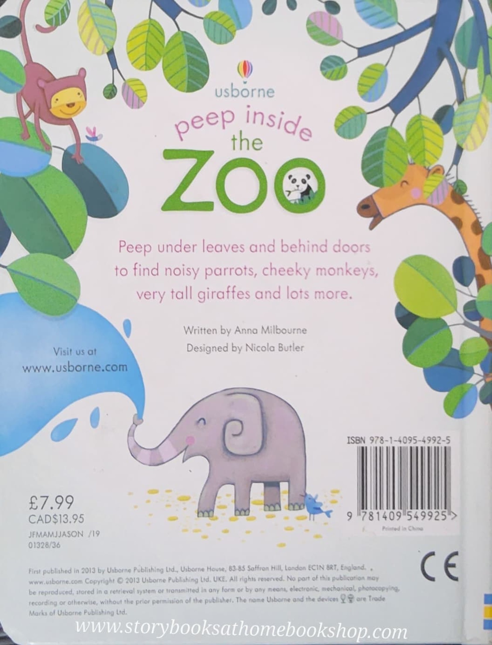 PEEP BOARD BOOK** ♥️USBORNE PEEP INSIDE THE ZOO