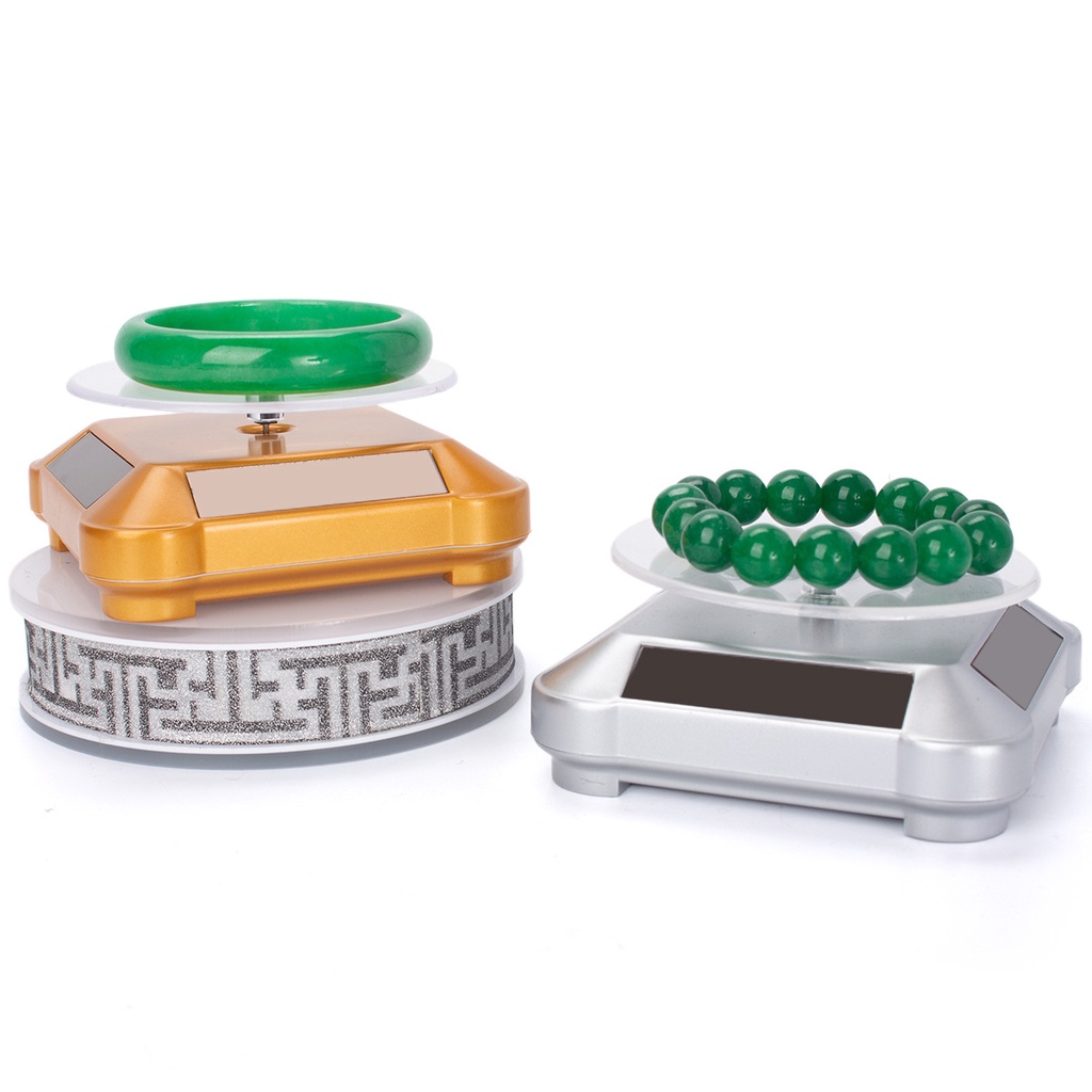 แท่นโชว์สินค้า ฐานหมุนโชว์ แท่นวางโชว์สินค้า ระบบพลังงานแสงอาทิตย์ หมุนได้ 360 องศา Solar Showcase Figure Model