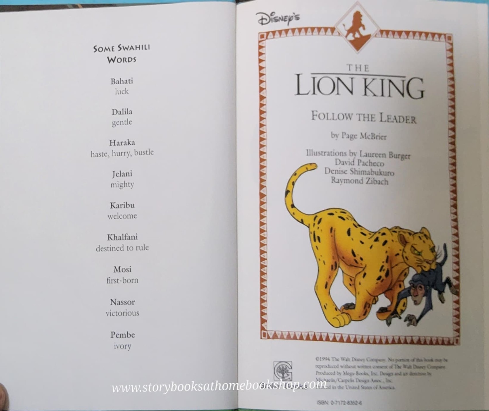 หนังสือนิทานปกแข็ง** 🍅🍅DISNEY'S THE LION KING FOLLOW THE LEADER