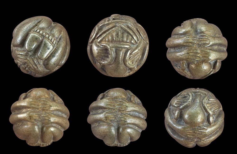 ลูกอมราหูมหาอุตม์ รุ่นแรก ครูบาผัด วัดศรีดอนมูล ปี 2535 เนื้อโลหะผสม