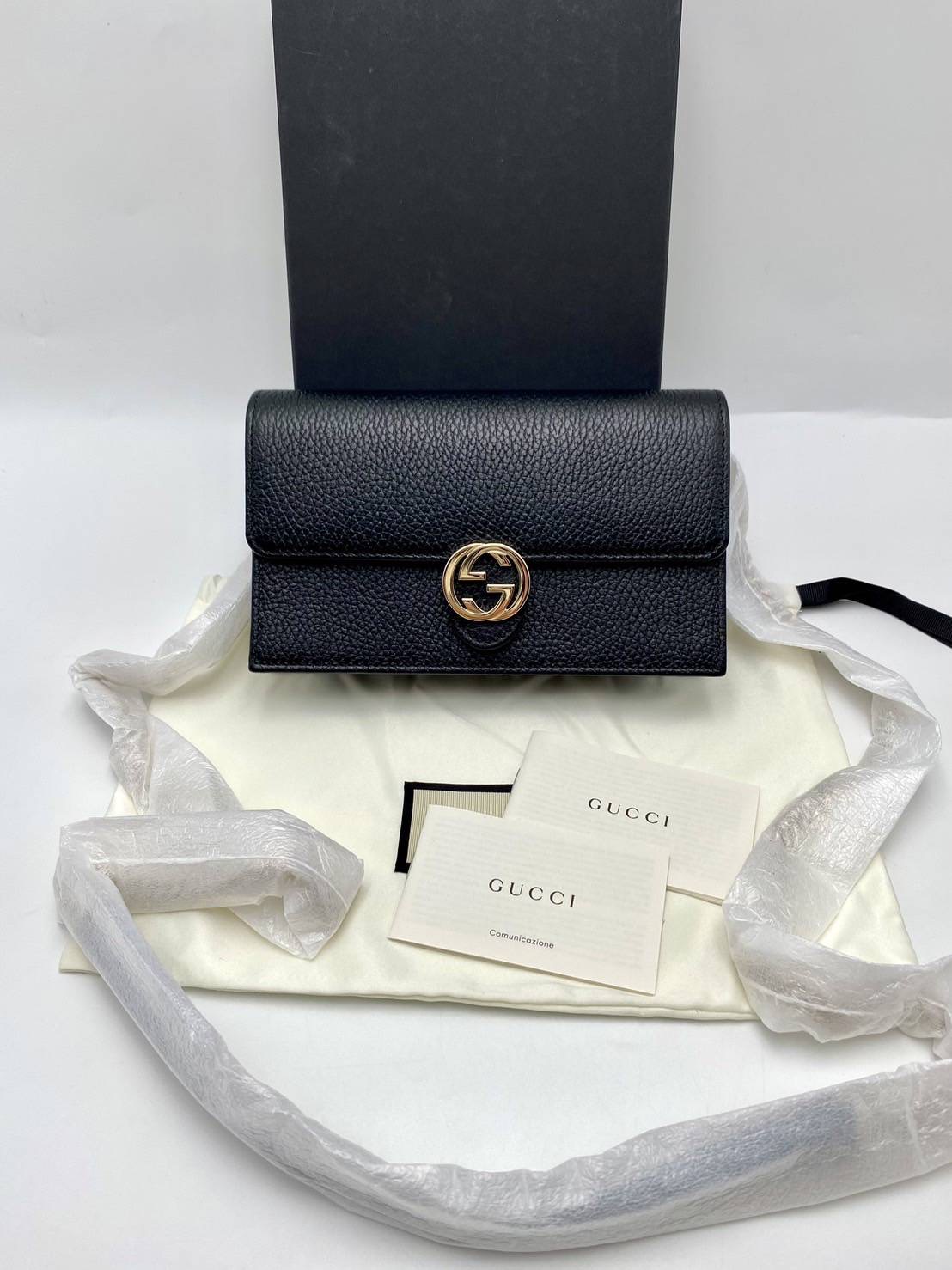 New Gucci interlocking woc & crossbody อุปกรณ์การ์ด ถุงผ้า ถุงกระดาษ กล่อง