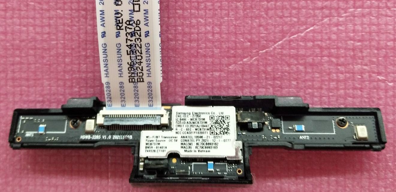 ตัวรับสัญญาณ Wifi /ตัวรับรีโมท /คีย์ทัช /คีย์คอนโทรล SAMSUNG (ซัมซุง) อะไหล่แท้มือสองพร้อมใช้งาน พาร์ท BN59-01401A ใช้กับรุ่นQA55Q70 และรุ่นที่พาร์ทตรงกัน