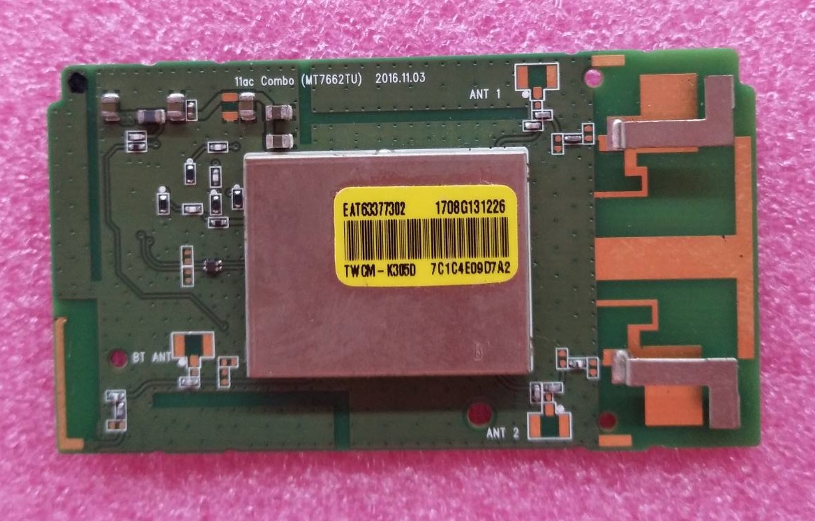 ตัวรับสัญญาณทีวี Wifi แอลจี ( LG ) ของแท้ถอดจากเครื่อง รุ่น43UK6320PT 65J800T พาร์ทEAT63377302 EBT66033101