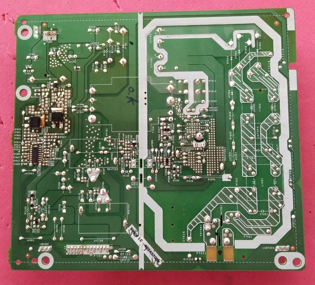 เพาเวอร์ซัพพลายทีวีชาร์ป/ภาคจ่ายไฟทีวีชาร์ป (Power Supply TV SHARP) อะไหล่แท้/มือสองพร้อมใช้งาน ใช้กับรุ่น LC-40SA5200X พาร์ท DUNTKG800FM01