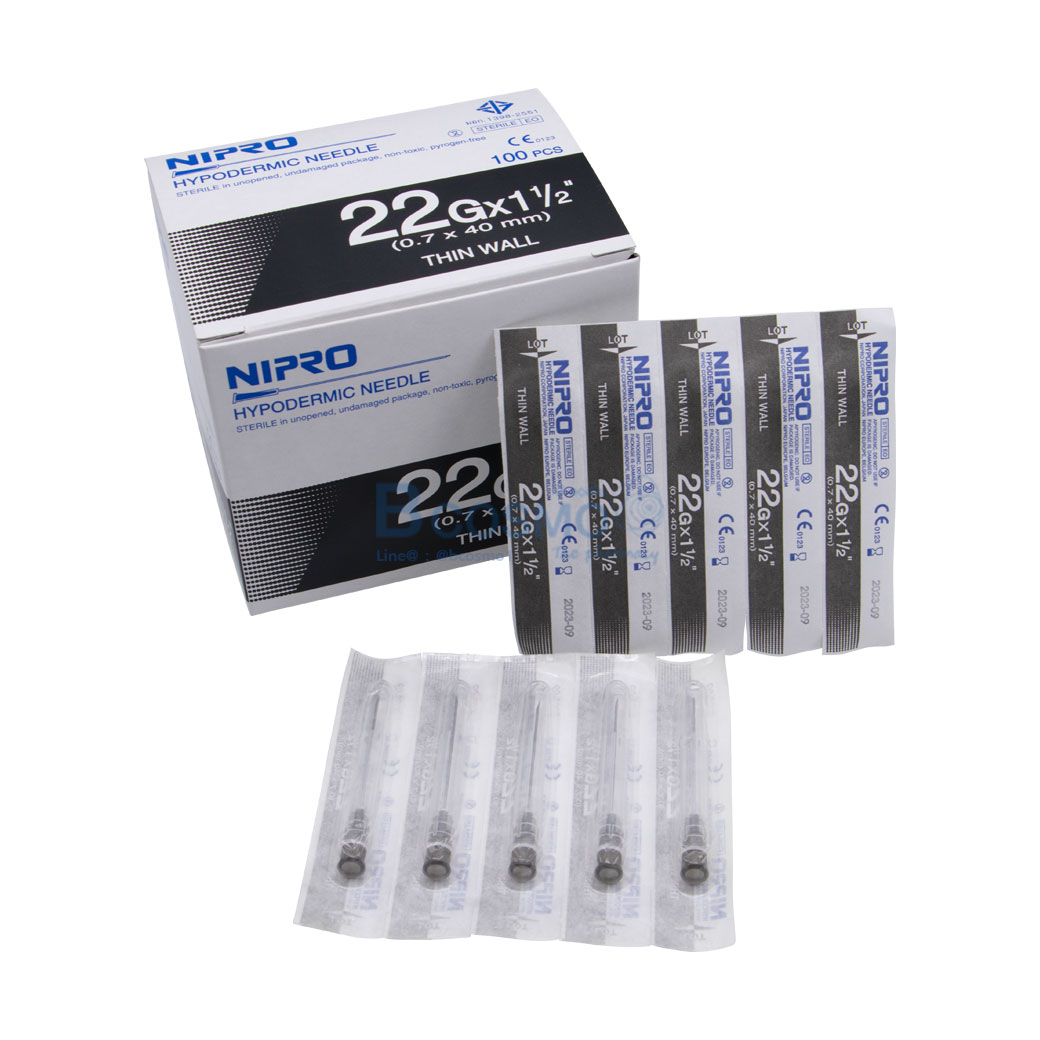 เข็ม nipro เบอร์ 22 เข็มดำ