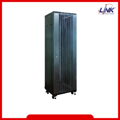 Link 19” Curve Wave Rack 15U, (60 x 80 x 88 cm.) Black