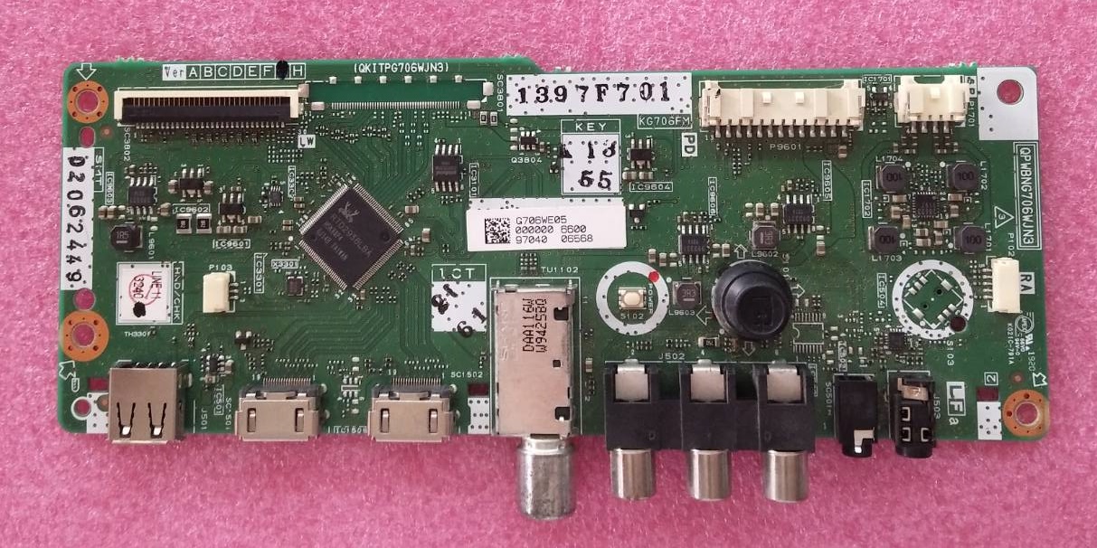 เมนบอร์ดทีวีชาร์ป (Mainboard TV SHARP) มือสองพร้อมใช้งาน ใช้กับรุ่น LC-32LE280X พาร์ท DKEYMG706FM01