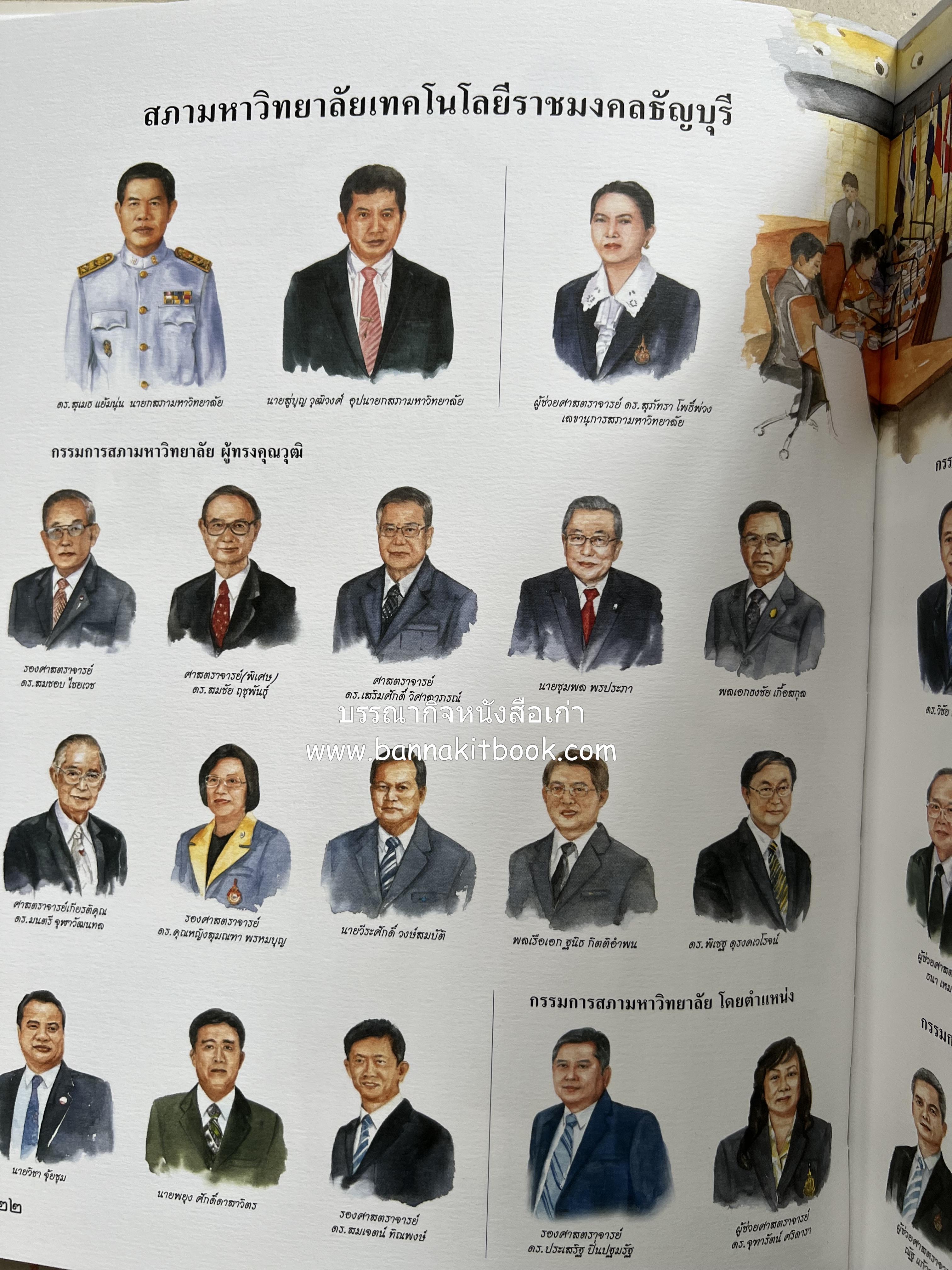 ๔๐ ปี มหาวิทยาลัยเทคโนโลยีราชมงคลธัญบุรี (เล่าเรื่องราววิวัฒนาการของมหาวิทยาลัยภาพวาดสีน้ำทั้งเล่ม).