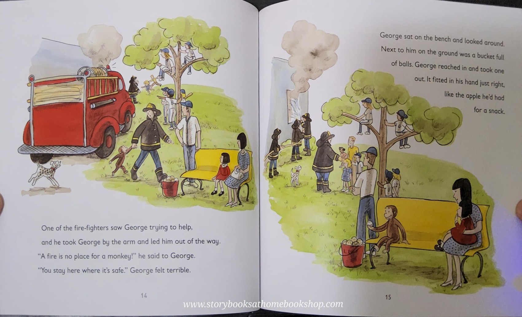 หนังสือนิทานปกอ่อน** 🍅🍓Curious George and the Fire-fighters by MARGRET&H.A.REY