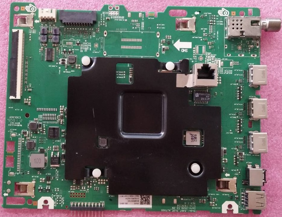 เมนบอร์ดทีวีซัมซุง Samsungอะไหล่แท้/มือสองพร้อมใช้งาน พาร์ท BN96-53074D ใช้กับรุ่นUA55AU7000KXXT ใช้กับเวอร์ชั่นFB02 เท่านั้น (ต้องเทียบความเหมือนของบอร์ดก่อนสั่ง)