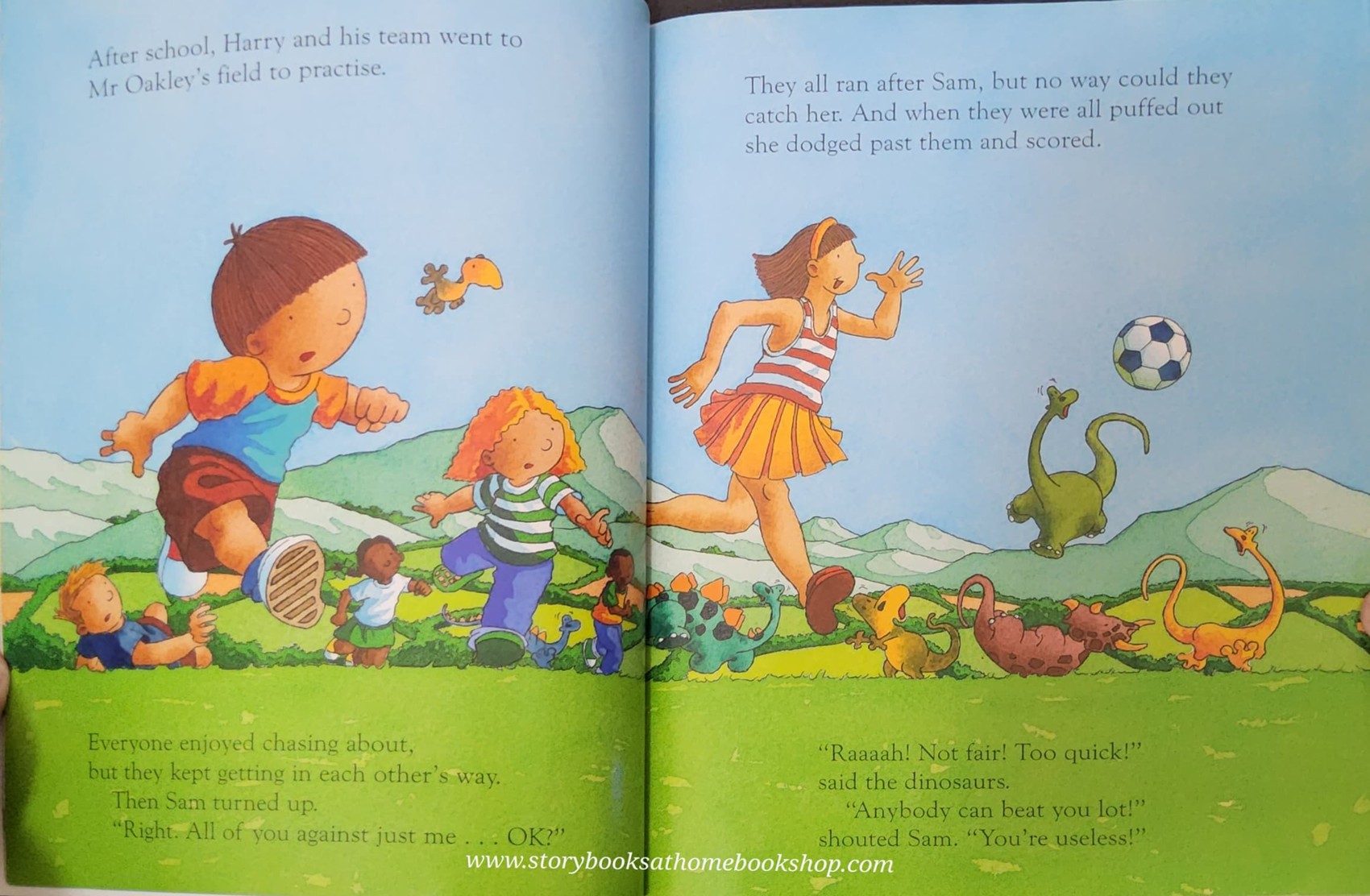 หนังสือนิทานปกอ่อน** 🍓🍓 HARRY AND THE DINOSAURS UNITED B IAN WHYBROW.ADRIAN RAYNOLDS