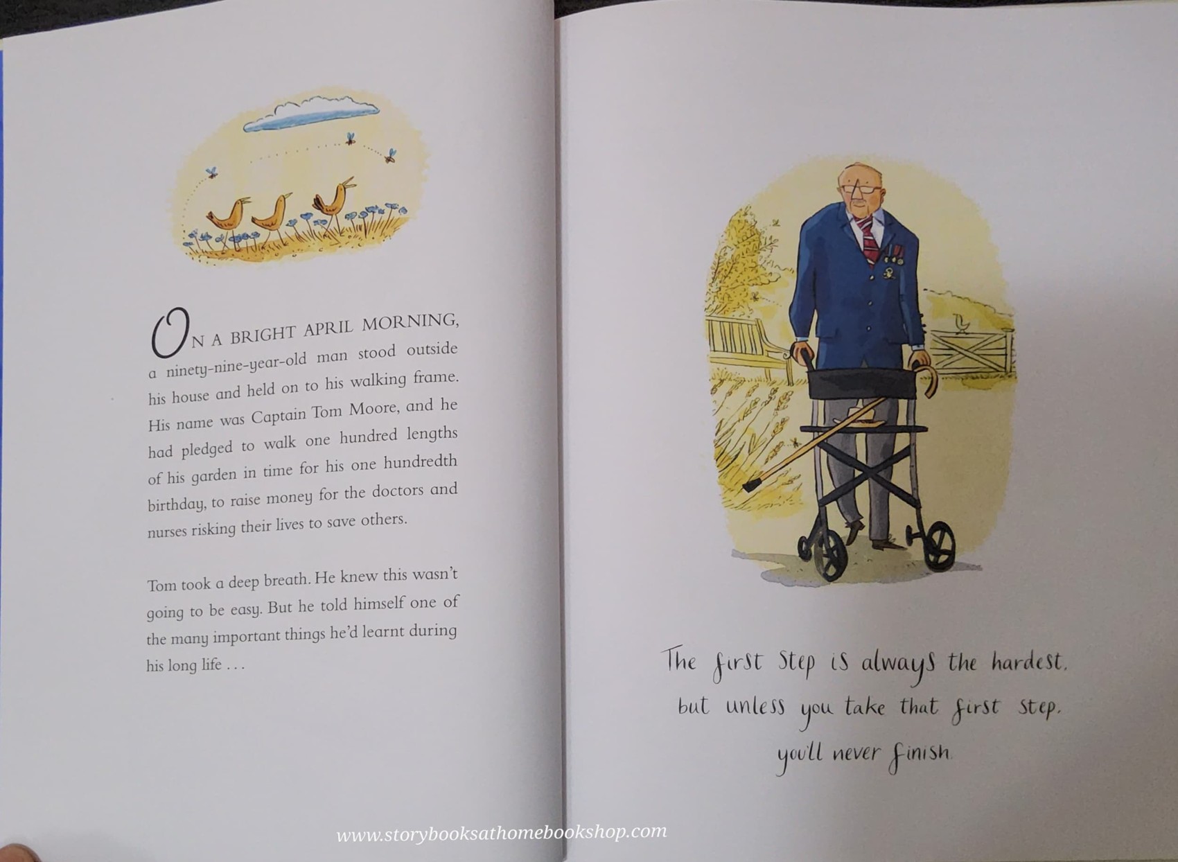 หนังสือนิทานปกแข็ง** 🍅🍓CAPTAIN SIR TOM MOORE ONE HUNDRED STEPS