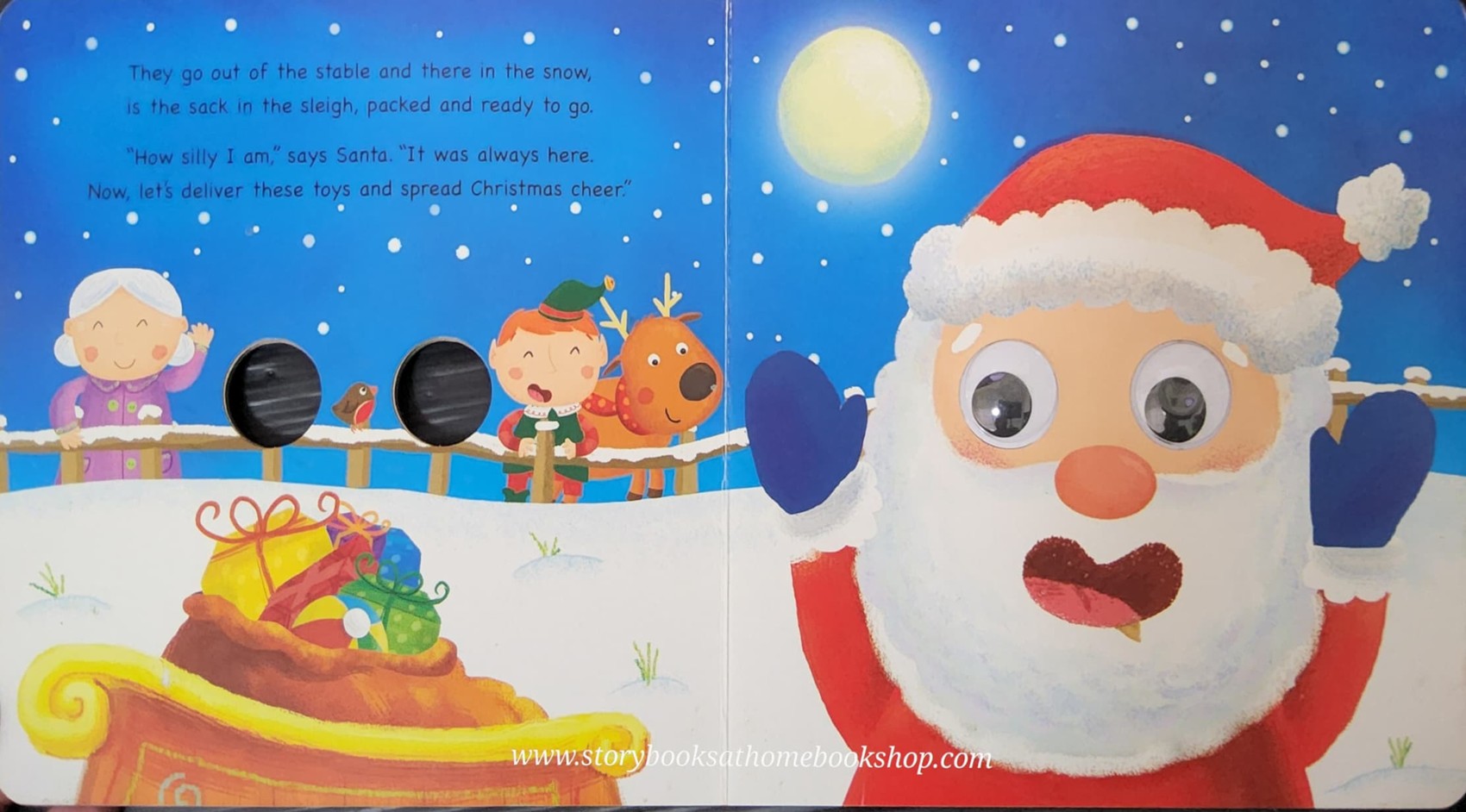 FESTIVE WOBLLY EYES BOARD BOOK ** 🍓🍓JOLLY SANTA'S BIG DELIVERY
