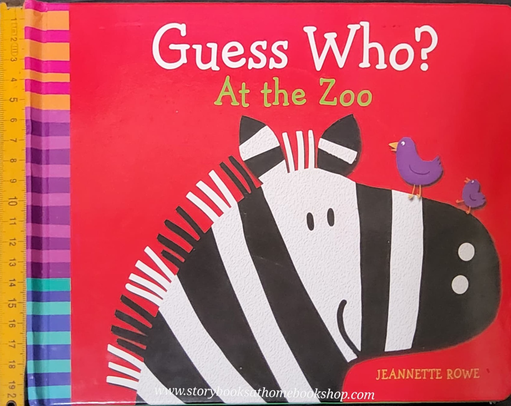 FLAP BOARD BOOK ** 🍅🍓GUESS WHO? AT THE ZOO BY JEANNETTE ROWE